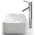 Kraus White Ceramic Series KCV122CH - Side View - Faucet Not Included