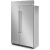 KitchenAid KBSN708MPS - 48 Inch Built-In Side-by-Side Refrigerator Angle
