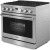 Thor Kitchen ARG36 - 36 Inch Freestanding Professional Gas Range in Angled View