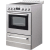 Avanti Elite DER24P3S - 24 Inch Freestanding Electric Range with 4 Elements (Angle View)