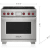 Wolf M Series DF36450CSP - 36" Dual Fuel Range - 4 Burners and Infrared Charbroiler Dimensions