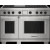 Wolf M Series DF48450CGSP - 48" Dual Fuel Range - 4 Burners, Infrared Charbroiler and Infrared Griddle