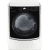 LG TurboSteam Series DLGX5001W - 7.4 cu. ft. TurboSteam Dryer in White, shown with optional pedestal.