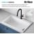 Kraus Bellucci™ KGTW133WH10075MB - 33 Inch Workstation Single Bowl Granite Top Mount Kitchen Sink Drop-In Design