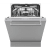 Bertazzoni DW24T3IXT - 24 Inch Fully Integrated Built-In Dishwasher with 16 Place Setting Capacity in Slightly Opened View