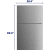 Element ERT18CSCS - 30 Inch Freestanding Top-Freezer Refrigerator Dimensions