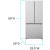 Avanti FFFDS175L3S - 30 Inch Freestanding French Door Refrigerator Dimensions