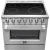 Forno Galiano FFSEL608336 - 36 Inch Freestanding Electric Range in Angled View