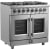 Forno Massimo FFSGS632536 - Massimo 36 Inch Freestanding French Door Dual Fuel Range in Angled View