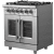 Forno Massimo FFSGS643930 - Massimo 30 Inch Freestanding French Door Gas Range in Left Side Angled View