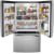 GE GNE27JYMFS - GE® 36 Inch French Door Refrigerator Adjustable Spillproof Shelves, Crispers, and Adjustable Door Bins