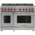 Wolf GR488 - 48 Inch Freestanding Pro-Style Gas Range - Red Knobs