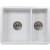 Nantucket Sinks ISFC24X18WDB2 - Fireclay White Double Bowl Dual Mount Sink with 2 Stainless Steel Basket Strainers