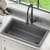 Kraus KFDW133MGR - 33  Fireclay Workstation Drop-In / Undermount Single Bowl Kitchen Sink in Matte Grey