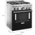 KitchenAid Commercial-Style KFGC500JBK - Commercial-Style 30 Inch Freestanding Gas Smart Range Dimensions