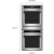 KitchenAid KODC504PPS - 24 Inch Double Convection Smart Electric Wall Oven with 5.2 cu. ft. Total Capacity (dimension view)