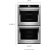 KitchenAid KODE900HSS - 30 Inch Double Convection Smart Electric Wall Oven with 10 cu. ft. Total Capacity (dimension view)