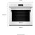 KitchenAid KOSE500EWH - 30 Inch Single Convection Electric Wall Oven with 5 cu. ft. Capacity (dimension view)