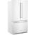 KitchenAid KRFC300EWH - 36 Inch Freestanding French Door Refrigerator 3/4 view