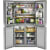 KitchenAid KRQC506MPS - 36 Inch Counter-Depth 4-Door French Door Refrigerator 19.4 cu. ft. Total Capacity