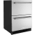 KitchenAid KUDF204KSB - 24 Inch Built-In Undercounter Double-Drawer Refrigerator/Freezer with 4.3 cu. ft. Capacity (angle view)