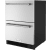 KitchenAid KUDF204KSB - 24 Inch Built-In Undercounter Double-Drawer Refrigerator/Freezer with 4.3 cu. ft. Capacity (angle view)