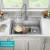 Kraus KWT31030 - 30 Inch Dual Mount Workstation Single Bowl Kitchen Sink Lifestyle