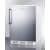 AccuCold CT66LWSSTB - 24 Inch Compact Refrigerator Stainless Steel Door & Fully Finished White Cabinet