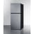Summit FF1089PL - 24 Inch Freestanding Top Freezer Refrigerator Stainless Steel Look and Black Cabinet