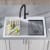 Kraus Bellucci™ KGTW133WH10075MB - 33 Inch Workstation Single Bowl Granite Top Mount Kitchen Sink Lifestyle