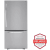 LG LRDCS2603S - 33 Inch Freestanding Bottom Freezer Refrigerator with 25.5 Cu. Ft. Capacity