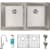 Elkay Lustertone Collection ELUHH3118TPDFLC - Lustertone Iconix Double Bowl Undermount Sink Kit with Accessories