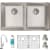 Elkay Lustertone Collection ELUH3118TFLC - Lustertone Iconix Double Bowl Undermount Sink Kit with Accessories