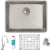 Elkay Lustertone Collection ELUH2115TFLC - Lustertone Iconix Single Bowl Undermount Sink Kit with Accessories