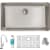 Elkay Lustertone Collection ELUH3017TFLC - Lustertone Iconix Single Bowl Undermount Sink Kit with Accessories