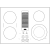 GE Profile PP9830DRBB - 30 Inch Electric Cooktop Front - Illustration Drawing
