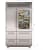 Sub-Zero PRO4850A - 48 Inch Built-In Side by Side Smart Refrigerator in Dimensions Guide View