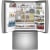 GE Profile PYE22KYNFS - GE Profile™ Series Counter Depth French Door Refrigerator Adjustable Glass Shelves with Silver Trim, Spillproof Edges