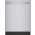 Bosch 800 Series SGX78C55UC - 24 Inch Full Console Built-In Smart Dishwasher with 15 Place Setting Capacity in Front View