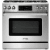 Thor Kitchen TRG3601 - 36 Inch Freestanding Professional Gas Range with 6 Sealed Burners in Front View