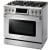 Thor Kitchen TRG3601 - 36 Inch Freestanding Professional Gas Range with 6 Sealed Burners in Angled View