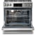 Thor Kitchen TRG3601 - 36 Inch Freestanding Professional Gas Range with 6 Sealed Burners in Oven Opened View