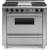 FiveStar TPN3327BW - 36 Inch Freestanding Gas Range with 4 Sealed Burners