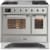 Ilve Majestic II Collection UMD10FDNS3SSC - 40 Inch Stainless Steel Natural Gas Freestanding Range