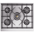 Ilve Nostalgie II Collection UP30NMPSSG - 30 Inch Freestanding Dual Fuel Range in Cooktop View