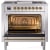 Ilve Nostalgie II Collection UP36FNMPSSG - 36 Inch Freestanding Dual Fuel Range in Opened View
