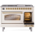 Ilve Nostalgie II Collection UP48FNMPAWG - 48 Inch Freestanding Dual Fuel Range in Opened View