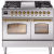 Ilve Nostalgie Collection UPD40FNMPSSG - 40 Inch Freestanding Dual Fuel Range in Front View