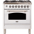 Ilve Nostalgie Collection UPN76DMPBY - 30 Inch White Dual Fuel Natural Gas Freestanding Range