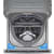 LG LGWADREV5502 - 27 Inch SideKick™ Pedestal Washer Open